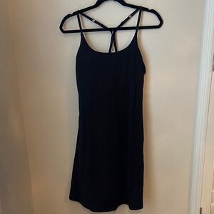 Halara SoftlyZero Plush Molded Cups Low Support Dance Active Dress Black M NWT